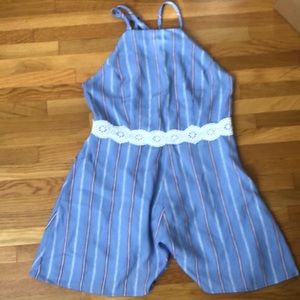 Blue lined summer romper !